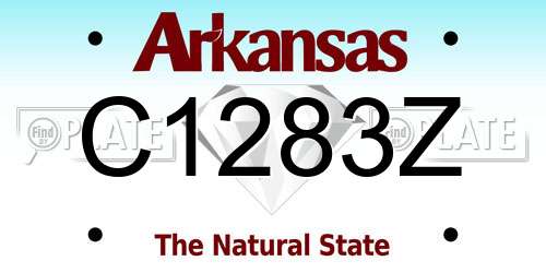 C1283Z Arkansas License Plate
