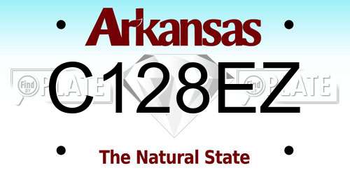 C128EZ Arkansas License Plate