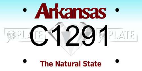 C1291 Arkansas License Plate