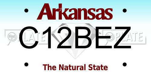 C12BEZ Arkansas License Plate