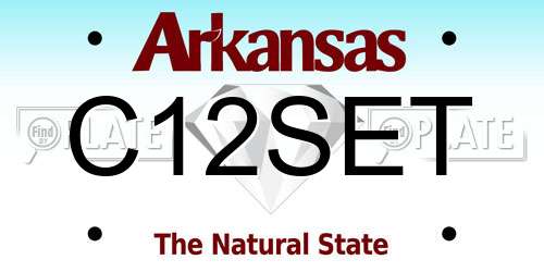 C12SET Arkansas License Plate