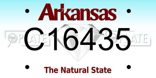 C16435 Arkansas License Plate