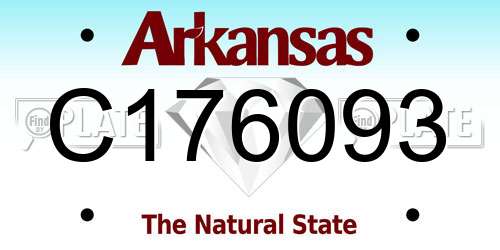 C176093 Arkansas License Plate