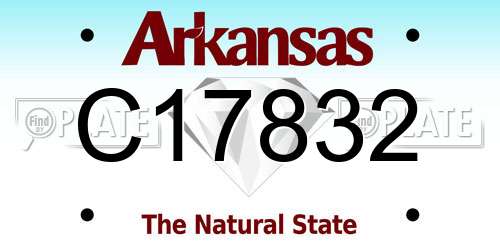 C17832 Arkansas License Plate