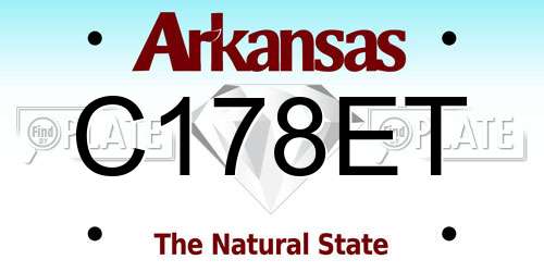 C178ET Arkansas License Plate