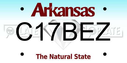 C17BEZ Arkansas License Plate