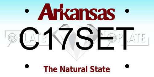 C17SET Arkansas License Plate