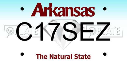 C17SEZ Arkansas License Plate