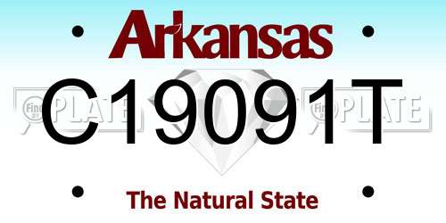 C19091T Arkansas License Plate