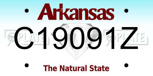 C19091Z Arkansas License Plate