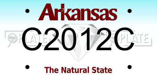 C2012C Arkansas License Plate