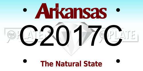 C2017C Arkansas License Plate