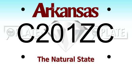 C201ZC Arkansas License Plate