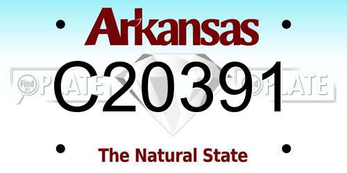 C20391 Arkansas License Plate