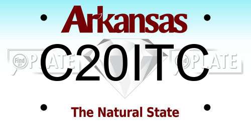 C20ITC Arkansas License Plate