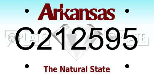 C212595 Arkansas License Plate