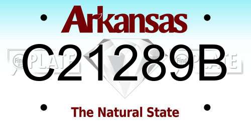 C21289B Arkansas License Plate