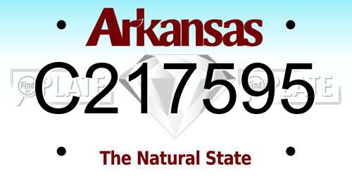 C217595 Arkansas License Plate