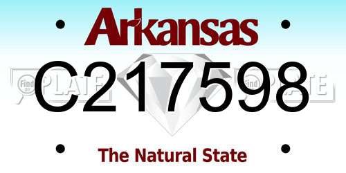 C217598 Arkansas License Plate