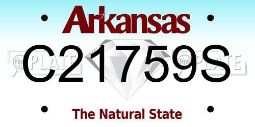 C21759S Arkansas License Plate