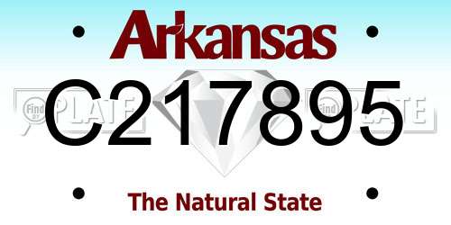 C217895 Arkansas License Plate