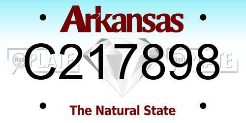 C217898 Arkansas License Plate