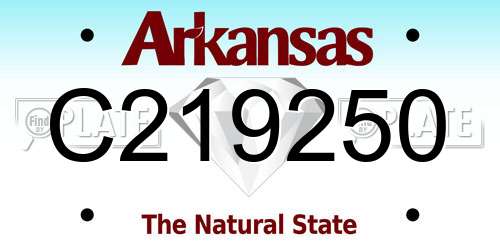 C219250 Arkansas License Plate