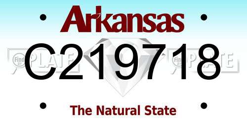 C219718 Arkansas License Plate