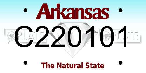 C220101 Arkansas License Plate