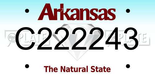 C222243 Arkansas License Plate