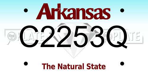 C2253Q Arkansas License Plate