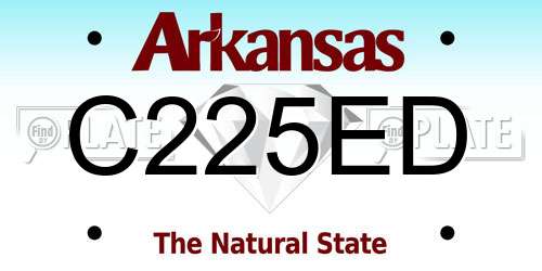 C225ED Arkansas License Plate