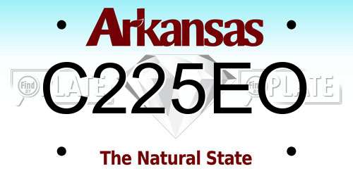 C225EO Arkansas License Plate