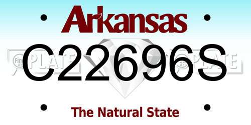 C22696S Arkansas License Plate