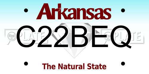 C22BEQ Arkansas License Plate