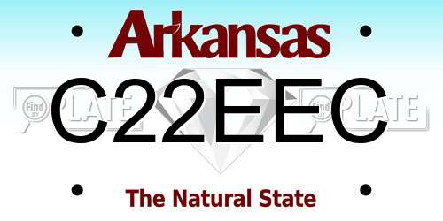 C22EEC Arkansas License Plate