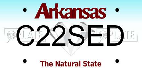C22SED Arkansas License Plate