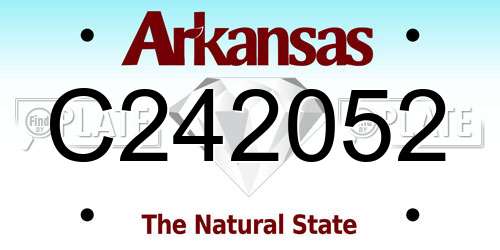 C242052 Arkansas License Plate