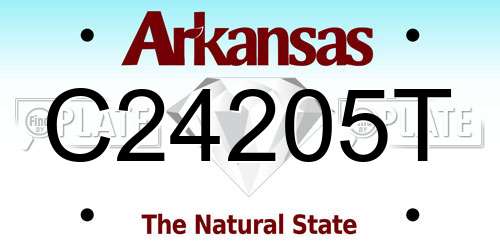 C24205T Arkansas License Plate