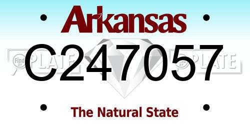 C247057 Arkansas License Plate