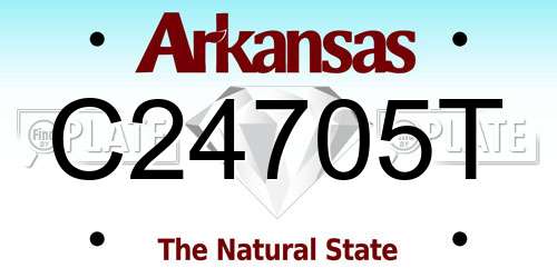 C24705T Arkansas License Plate