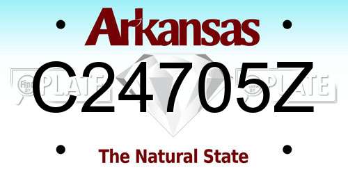 C24705Z Arkansas License Plate