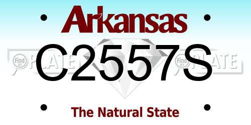 C2557S Arkansas License Plate