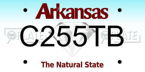 C255TB Arkansas License Plate
