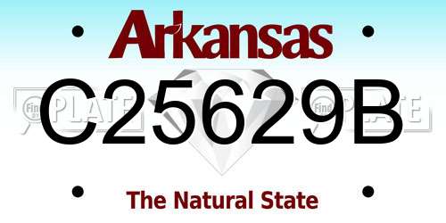 C25629B Arkansas License Plate