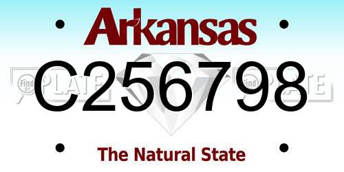 C256798 Arkansas License Plate