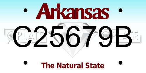 C25679B Arkansas License Plate