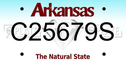 C25679S Arkansas License Plate