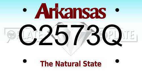 C2573Q Arkansas License Plate