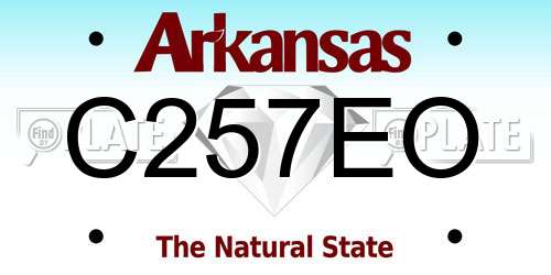 C257EO Arkansas License Plate